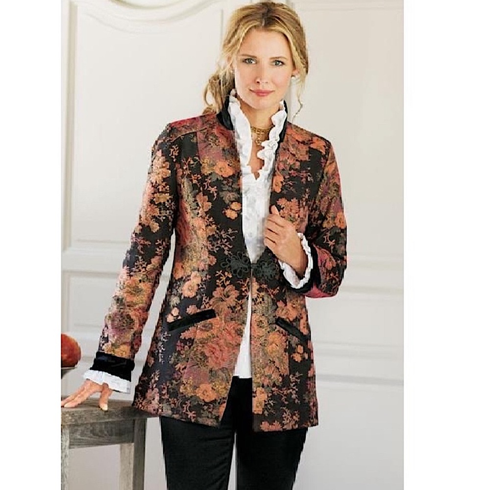 Soft Surroundings | Westbury Garden Tapestry Jacket Coat